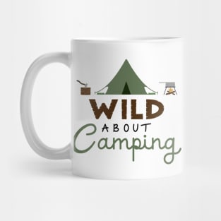 Wild About Camping Color Illustrative Design Mug